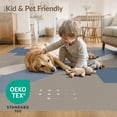 thumbnail image 4 of ODIKA 8'x10' Taupe Slate Blue And Geometric Washable Area Rug Modern Abstract Stepped Blocks With Curved Dotted Accents Mid Durable, Non-Slip for Living Room, Under Sectional, Family, 4 of 7