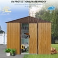 thumbnail image 7 of CarButler 8x4ft Metal Outdoor Storage Shed with Lockable Sliding Doors for Garden Backyard Patio Lawn Coffee, 7 of 7