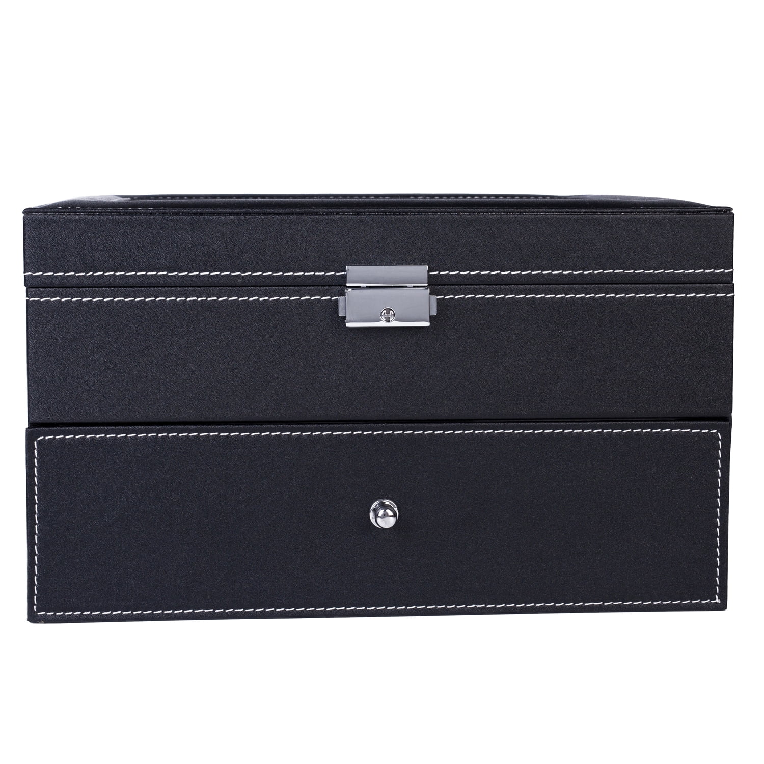 Kepooman 20 Slots Leather Watch Box for Mens, Watch Collection, Black