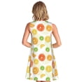 thumbnail image 2 of Bixox Colorful Lemons Print Women's Sleeveless A-Line Dress with Pockets, Casual Knee-Length Tank Dress for Summer-X-Large, 2 of 7