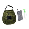 thumbnail image 3 of Bolsa de ducha para camping de 20 litros, PVC, calefacción solar portátil con cabezal de ducha y manguera flexible. Verde, 3 of 9