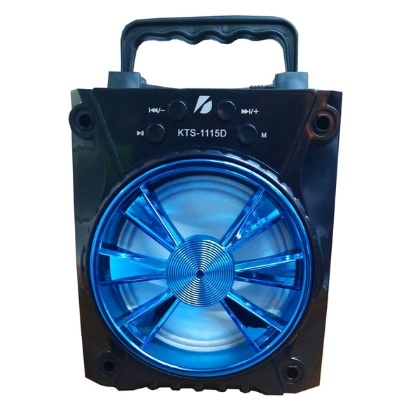 Bocina Luz LED Big Sund 4'' con radio FM Azul