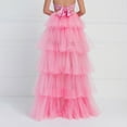 thumbnail image 6 of XIAOCHA Women's Tiered High-Low Flowy Skirt Elegant Formal Party Floor-Length Ruffled Skirt, 6 of 6