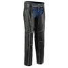 Milwaukee Leather MLL6526 Women's 'Laced' Distressed Grey Motorcycle Riding Leather Chaps 4X-Large