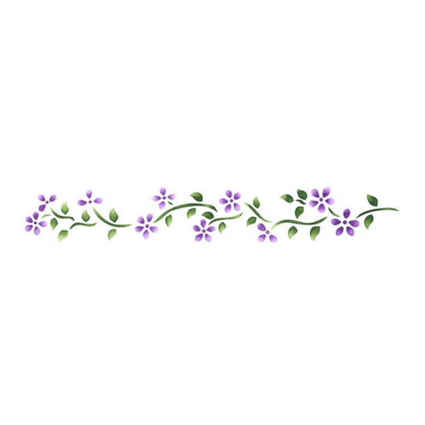 1.5 inch Floral Border Wall Stencil SKU 215A by Designer Stencils