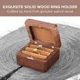thumbnail image 6 of Visland Wood Single Ring Box - Walnut Storage - Wooden Box for Engagement Rings, Promise Rings & Wedding Bands - Proposal Ring Box - Rustic Jewelry Box for Mr and Mrs, 6 of 7
