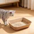 thumbnail image 6 of CHENjy Disposable Litter Boxes for Cats, Large Cat Litter Box with Odor Control, Portable Travel Litter Pan for Kittens and Small Animals, Recyclable Brown Tray, 1 Pack, 6 of 7