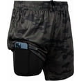 thumbnail image 4 of Ultra Performance 3 Pack Mens 2 in 1 Athletic Running Shorts 7 inch Inseam Workout Gym Compression Shorts for Men, 4 of 6