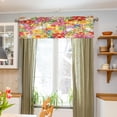 thumbnail image 5 of Colorful Flower Curtain Valance for Kitchen Windows/Bathroom/Living Room/Bedroom Blackout, Rod Pocket Valance Small Window Treatment, 54" W x 18" L Home Decor, 5 of 6