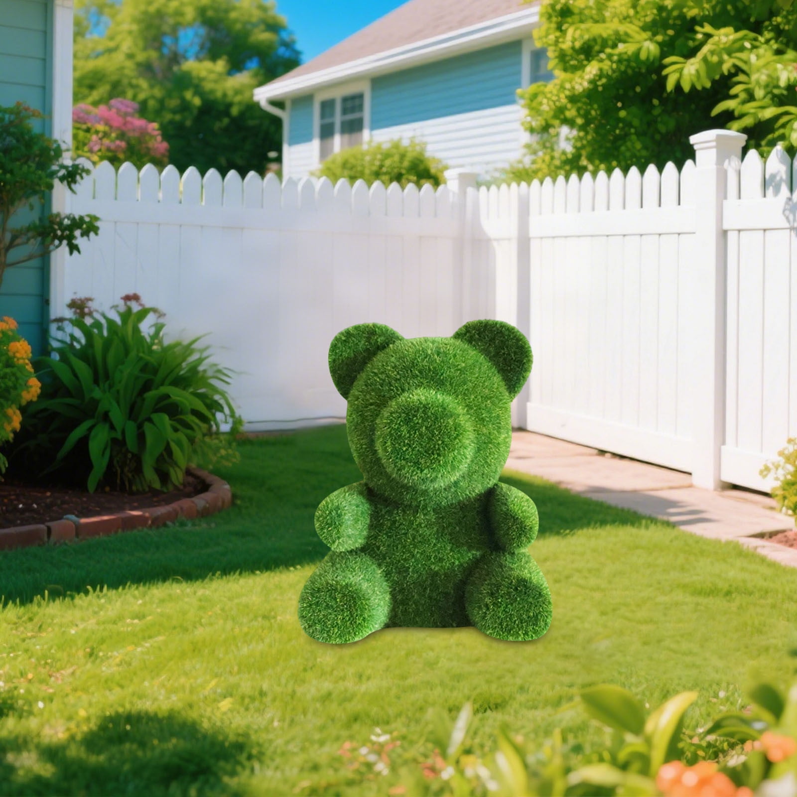 Pimea Large Outdoor Panda Garden Statues 11.81x9.06" For Patio And Classic Animal Sculpture Art For Yard Ornament