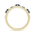 thumbnail image 2 of Angara Natural 0.26 Ct. Blue Sapphire with Blue Sapphire Non Eternity Ring in 14K Yellow Gold for Women (Ring Size: 11.5), 2 of 11