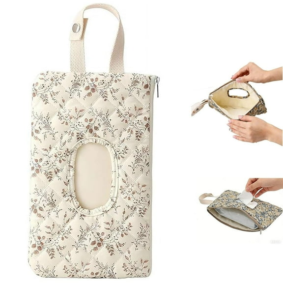 Reusable Refillable Wipe Dispenser – Portable Diaper Wipe Holder for Travel, Stroller & Hiking (White)L