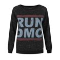 thumbnail image 1 of Amplified - Sudadera con diseño moteado y logo de Run DMC para mujer (Carbón), 1 of 3