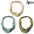 thumbnail image 2 of Yoga Sweatband Solid Color 3PCS Breathable Ice Silk Headband Running Hair Band, 2 of 10