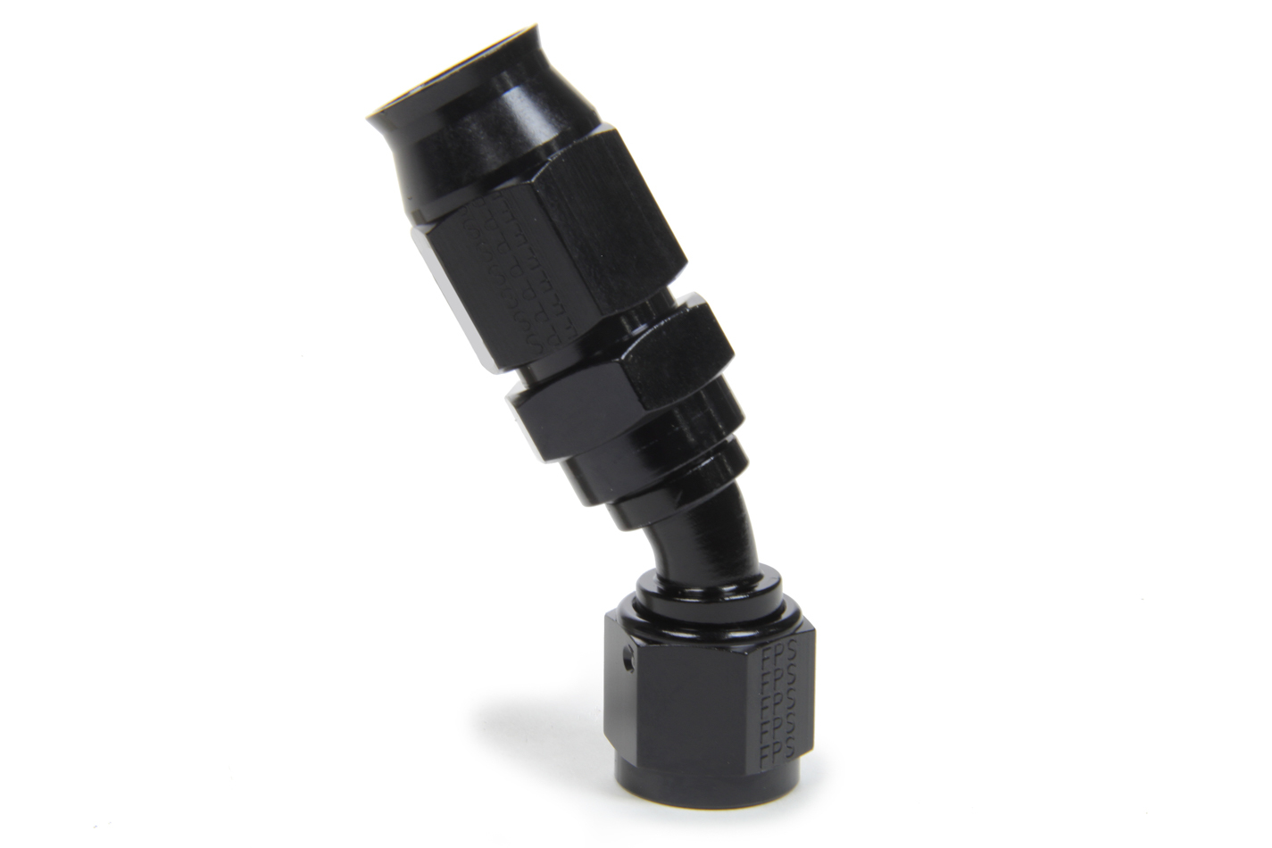 Black Aluminum Fitting Each 45 Degree Swivel Hose End 8 AN Hose to 8 AN Female Race-Rite PTFE Hose
