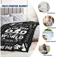 thumbnail image 5 of Fathers Day Birthday Gifts for Dad - Dad Gifts from Daughter Son - Christmas Valentines Day Presents for Father Who Have Everything - Best Daddy Ever Blanket - Throw Blanket 50"x60" Blue, 5 of 6