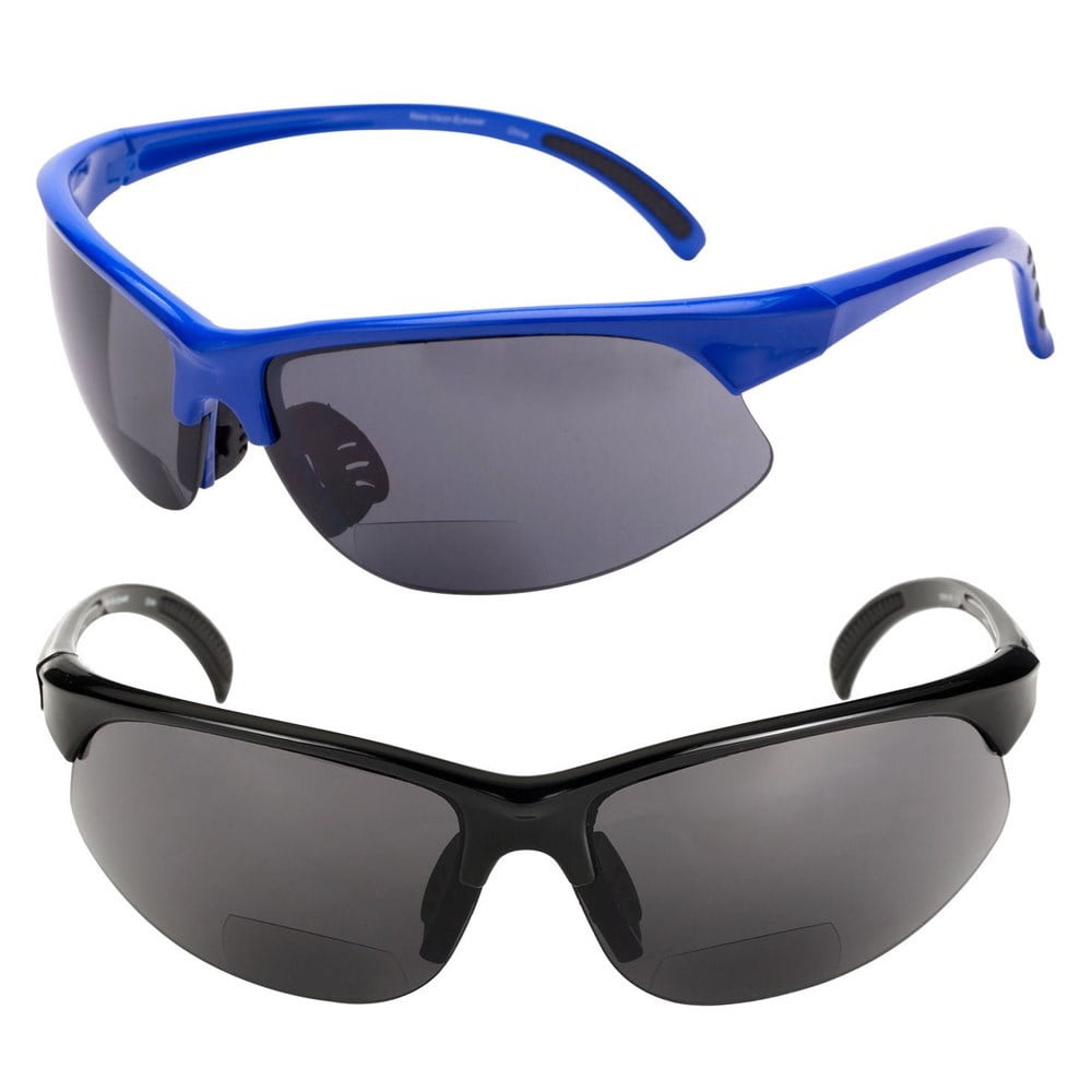 "The Athlete" 2 Pair of Unisex Precision Sport Wrap Bifocal Reading Sunglasses 