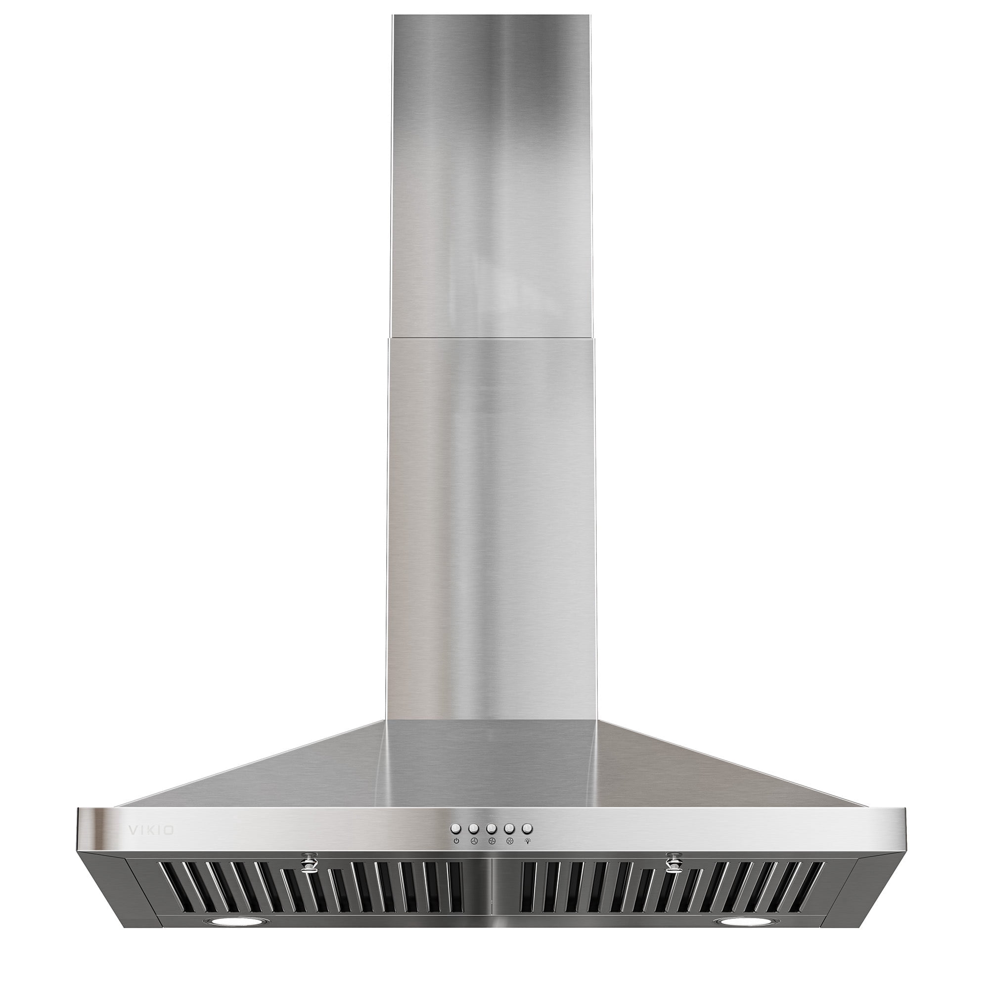 VIKIO 30 inch Wall Mount Range Hood - 500 CFM Convertible Stainless Steel, 3-Speed with Push Control, LED, Carbon Filters