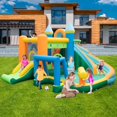 thumbnail image 2 of Costway Inflatable Water Slide Kids Blow up Pool Park Climbing Wall with 735W Blower, 2 of 7
