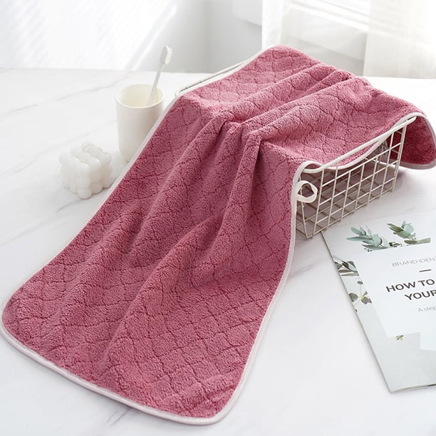 Manta, manta para sofá, toalla gruesa, suave, absorbente, de color liso, para el hogar, para lavar la cara, regalo, toalla facial
