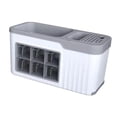 thumbnail image 4 of Soporte para condimentos, suministros para centro de mesa, almacenamiento, gran capacidad, cuchillo multiusos gris blanco 6 rejillas, 4 of 9