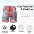 thumbnail image 3 of Gaeub Pastel Pink Beach Cafe Print Mens Swim Trunks with Compression Liner,Board Shorts Quick Dry,Beach Swimwear with Pockets-XX-Large, 3 of 6