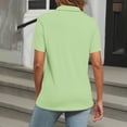 thumbnail image 5 of DORKASM Womens Polo Shirts Short Sleeve Button Lapel Collared Summer Tops Business Casual Basic Tees Light Green S, 5 of 7