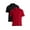 Black Soot/Red Samba, variant on George Men's & Big Men's 2-Pack Short Sleeve Jersey Polo with Pocket, Sizes S-3XL