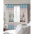 thumbnail image 4 of Happy Easter Kitchen Curtains Cute Gnomes Eggs Blue Bunny Floral Pink Border Cafe Short Curtains for Bathroom Blackout Window Curtain Small Window Treatment Drapes for Bedroom Living Room 52"x45"x2, 4 of 9