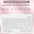 thumbnail image 4 of KenKe Keyboard Case for iPad 9th Generation 2021/8th Gen 2020/7th Gen 2019 10.2 Inch, Detachable Wireless Bluetooth Keyboard, Stand Folio Keyboard Cover with Pencil Holder, Auto Sleep/Wake, Pink, 4 of 10