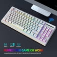 thumbnail image 3 of Teclado mecánico inalambrico Macarena 87 teclas 2,4G para portátil Blanco, 3 of 8