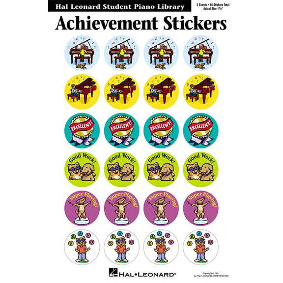 Achievement Stickers: Hal Leonard Student Piano Library, (Paperback)