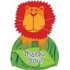 Various Jungle Animals Thank You Note Set with Envelopes, 8 Pieces
