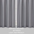 thumbnail image 6 of Zzistar Waffle Plaid Water Repellent Rod Pocket Tier Curtains, Pack of 2, Gray, 6 of 8