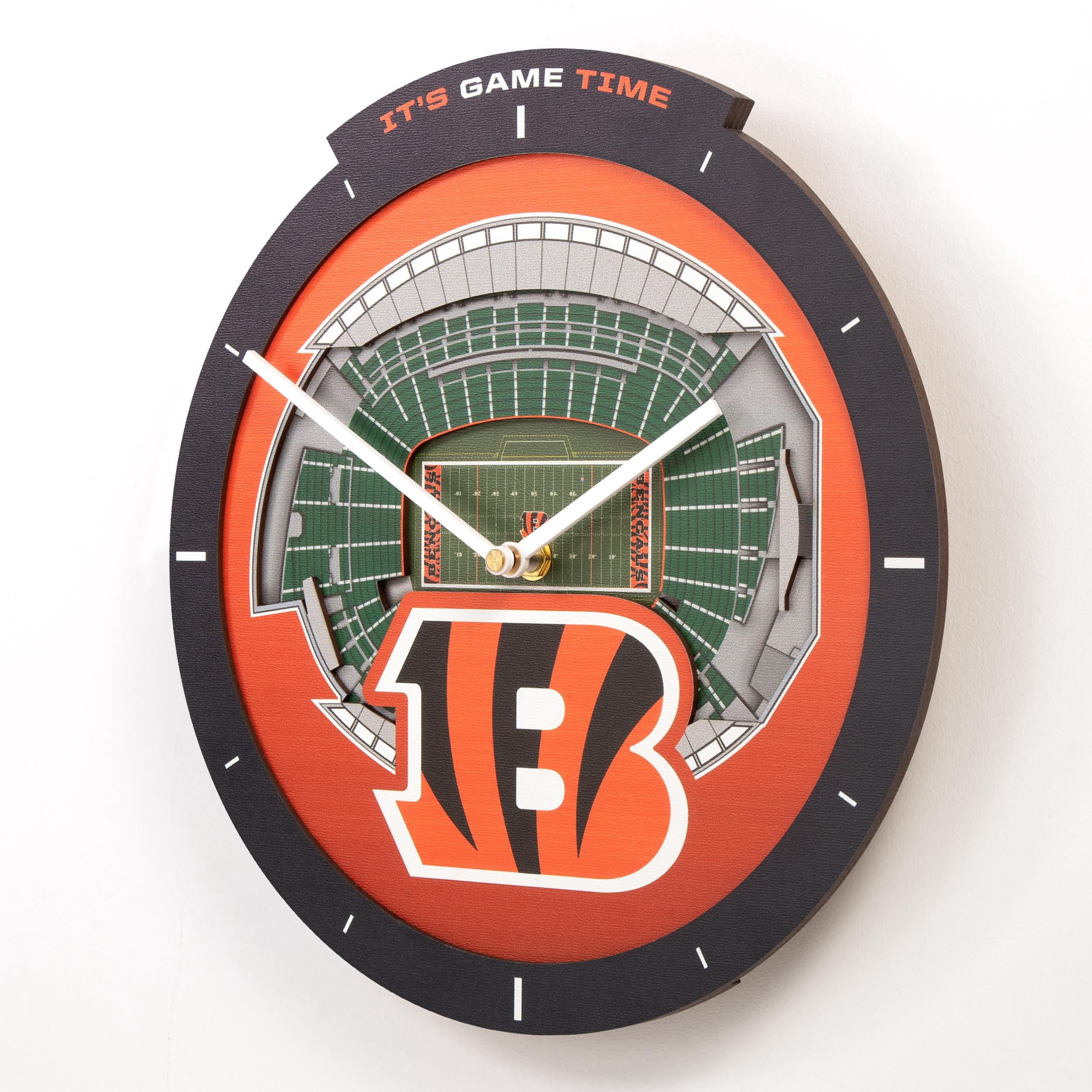 YouTheFan NFL Cincinnati Bengals Stadiumview 3D Wall Clock