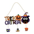thumbnail image 2 of Letrero para puerta de Halloween,Letrero colgante para puerta de entrada Letrero de bienvenida para puerta,Letrero colgante de Halloween Decoración de pared colgante,Adorno de Halloween, 2 of 8