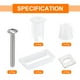 thumbnail image 3 of 4Pcs Bisagra de Tapa de Asiento de Inodoro, Tornillos Rectangulares de Agujero Ciego de 50mm con Tuercas y Arandelas para Tapa de Asiento de Inodoro, Blanco, 3 of 7
