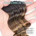thumbnail image 4 of Cabello de ganchillo ToyoTree Ocean Wave, 14 pulgadas, 8 paquetes, color rubio degradado, 4 of 6