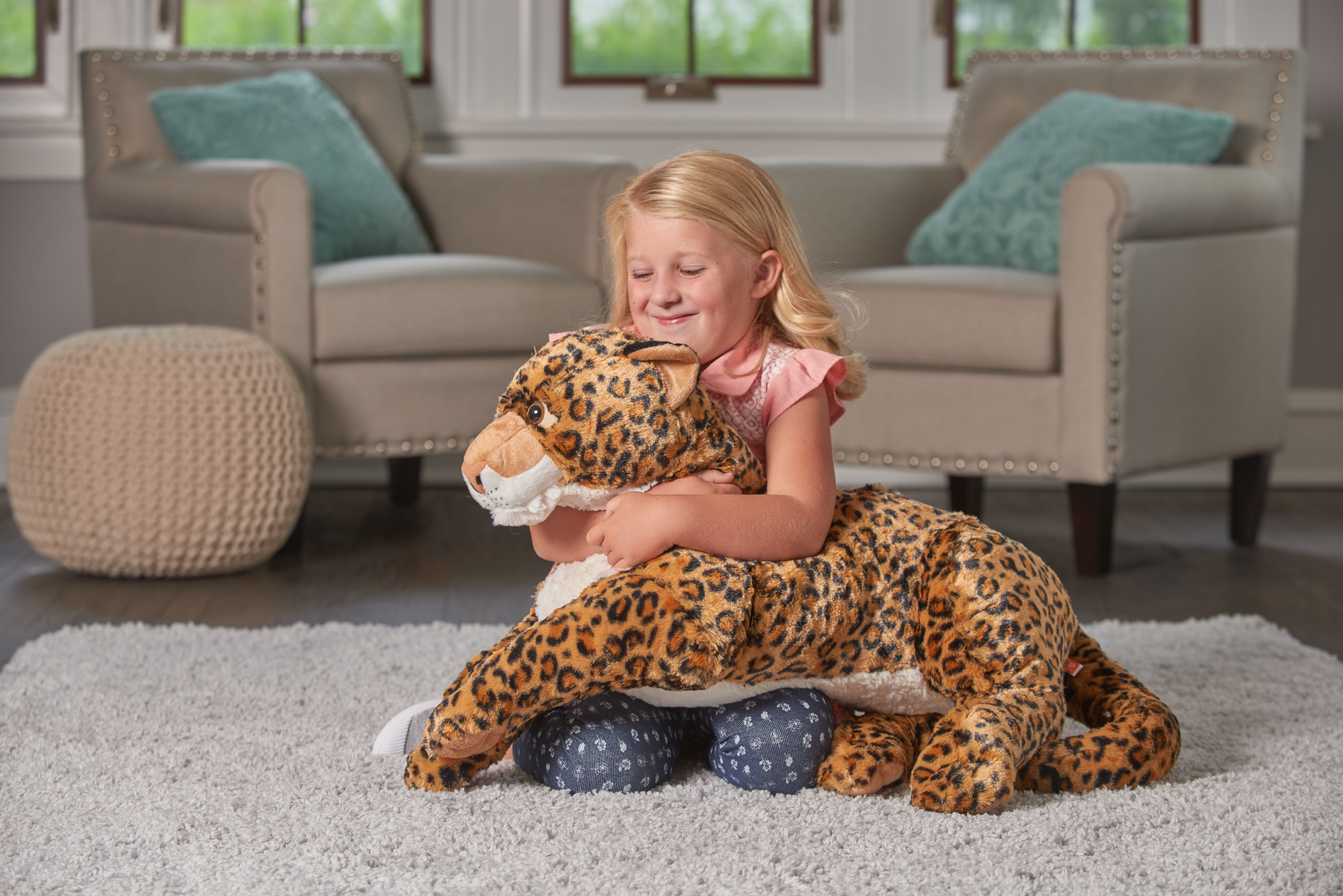 Wild Republic Jumbo African Leopard Plush, Giant Stuffed Animal, Plush Toy, Gifts for Kids, 30 Inches