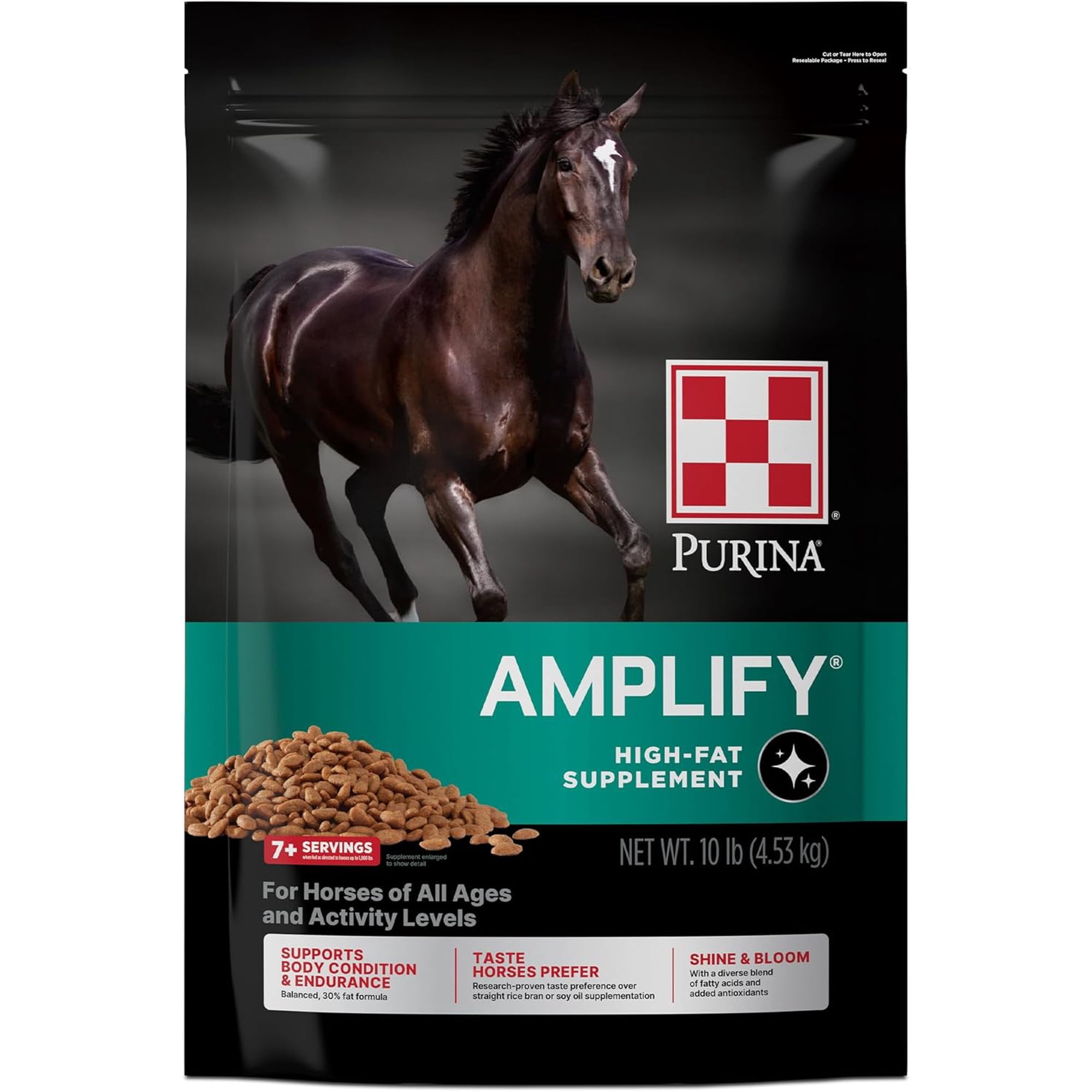 Purina Amplify High-Fat Horse Supplement, 10 lbs