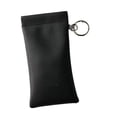 thumbnail image 4 of Estuche organizador para gafas para hombre y mujer con correa de muñeca de piel sintética suave y cierre automático. negro, 4 of 9