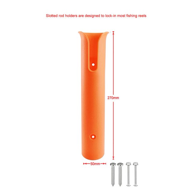 Soportes para cañas de pescar, soporte para montaje en tubo de poste de inserción de Kayak en barco (naranja) Likrtyny Para estrenar