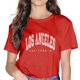 thumbnail image 1 of Gibobby Playera de Manga Corta con Cuello Redondo Camiseta fiesta manga corta traje Color sólido impreso camiseta mujer manga corta(Rojo,G), 1 of 4
