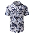 thumbnail image 2 of Camisas Para Hombre Manga Corta Camisa de de verano para hombres, camisas estampadas de manga corta hawaianas de playa de ocio, blusa superior informal (White, M), 2 of 7