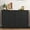 Black, variant on Sideboard Buffet Cabinet with Storage, 47" W Kitchen Storage Cabinet with 4 Doors, Modern Farmhouse Coffee Bar Station Wood Kitchen Table for Living Room Dining Room, Black