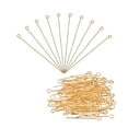 thumbnail image 1 of Uxcell 100Pcs Hallazgos de Pines de Ojos de 60mm de Hierro para Fabricación de Joyas 21 Gauge Rosa Dorada, 1 of 6