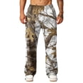 thumbnail image 6 of GrmtClth Men's Fashion Camo Wide Leg Pants Loose Relaxed Fit Elastic Waist Drawstring Streetwear Daily Outdoor Hunting Jogger Trousers Light Gray 3XL, 6 of 8