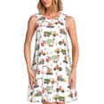 thumbnail image 1 of Fotbe Excavator Vestido de Verano sin Mangas para Mujer – Vestido Midi Línea A, Estilo Camiseta Floral, Vestido Playero Casual y Fluido, 1 of 7