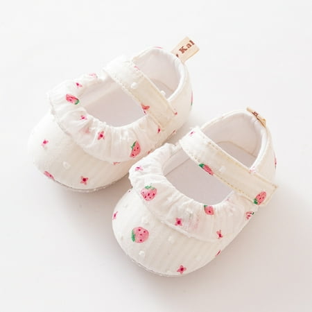 

RUICUW Toddler Shoes Strawberry Prints Soft Soled Non Slip Socks Baby Floor Shoes Socks Spring And Summer Floor Socks 6 Months