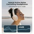 thumbnail image 5 of Restored Edifier W820NB Plus Hybrid Active Noise Cancelling Headphones - LDAC Codec - Hi-Res Audio Wireless & Wired - Fast Charge - Over Ear Bluetooth V5.2 Headphones for Travel/Home/Office- Ivory (Refurbished), 5 of 7